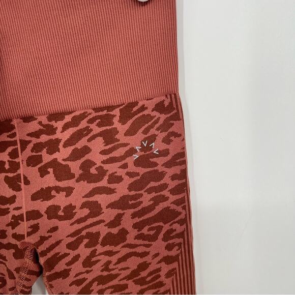 Varley Women’s Seamless Orange Animal Printed Workout Leggings Size Small - Picture 5 of 8